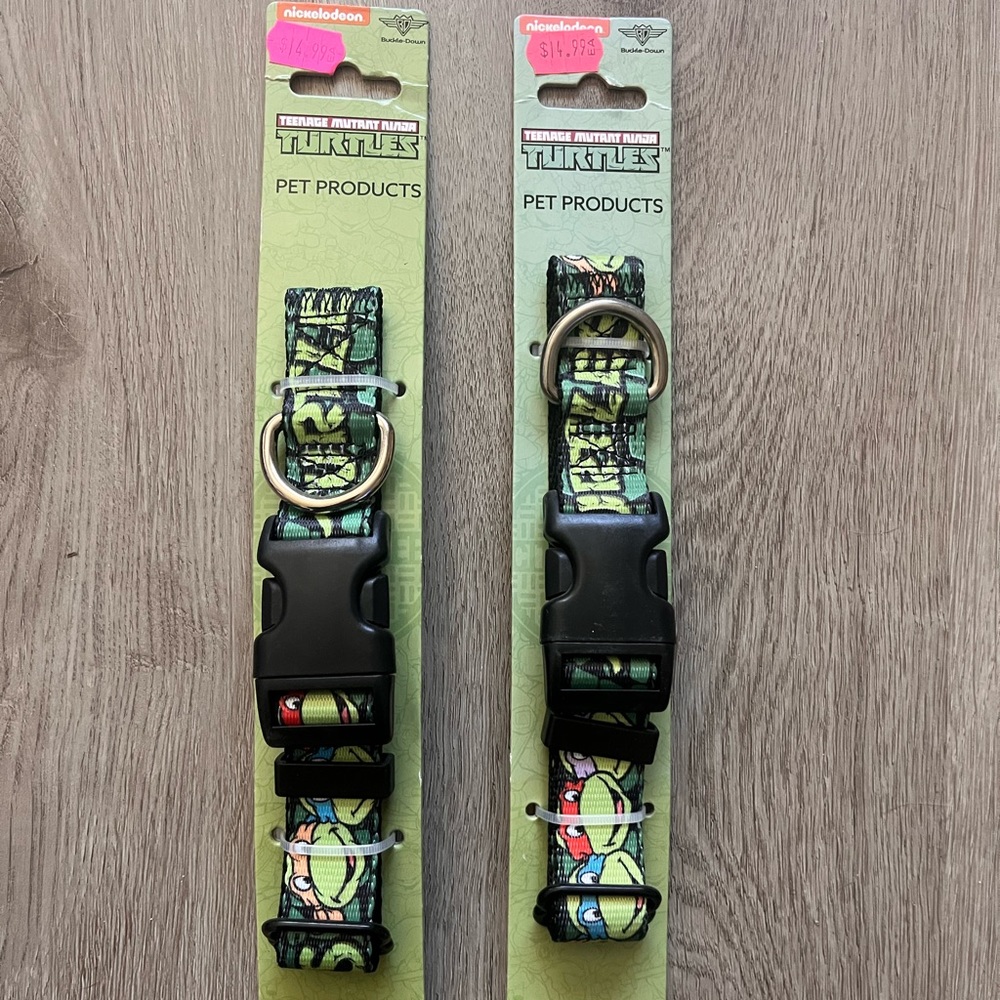 2 Turtles small dog collars